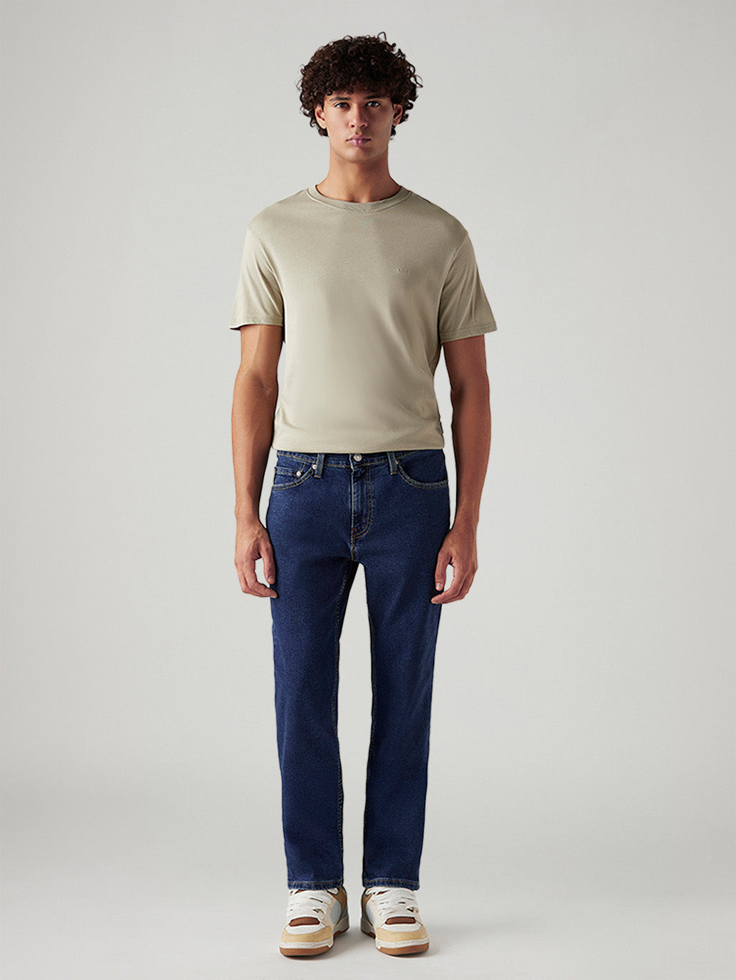 Men's 541 Dark Blue Athletic Tapered Fit Mid Rise Jeans - Front View