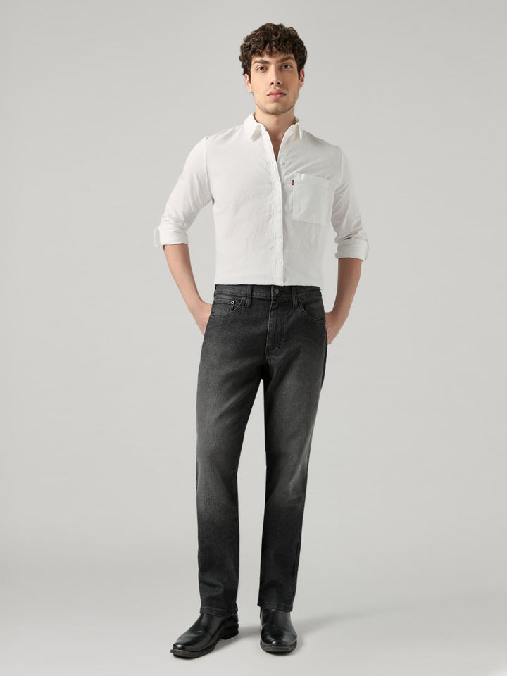 Men's 541 Charcoal Grey Tapered Fit Mid Rise Jeans