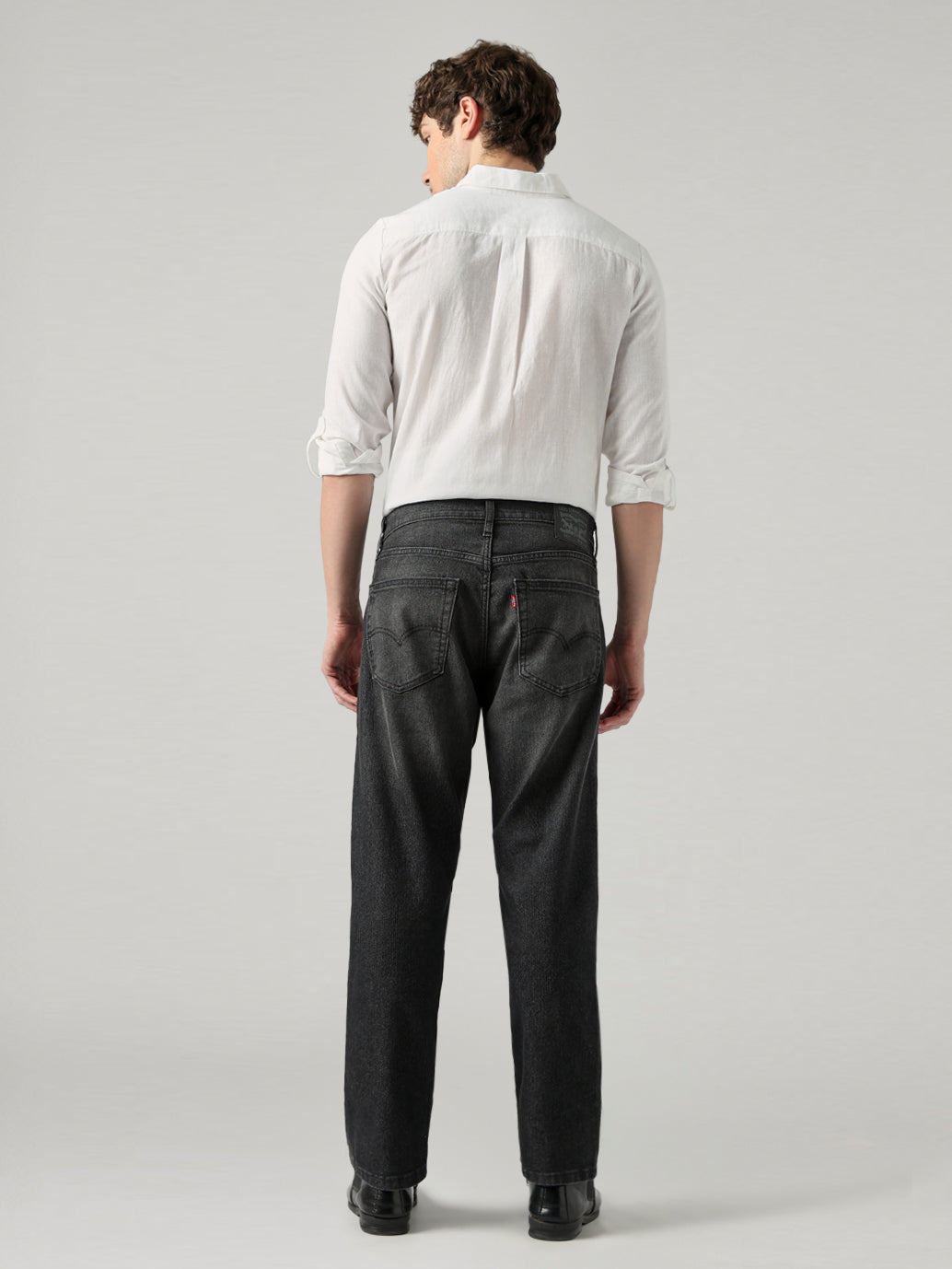 Men's 541 Charcoal Grey Tapered Fit Mid Rise Jeans - Back View