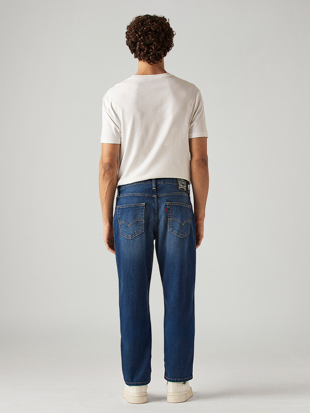 Men's 541 Blue Athletic Tapered Fit Mid Rise Tinted Jeans - Back View