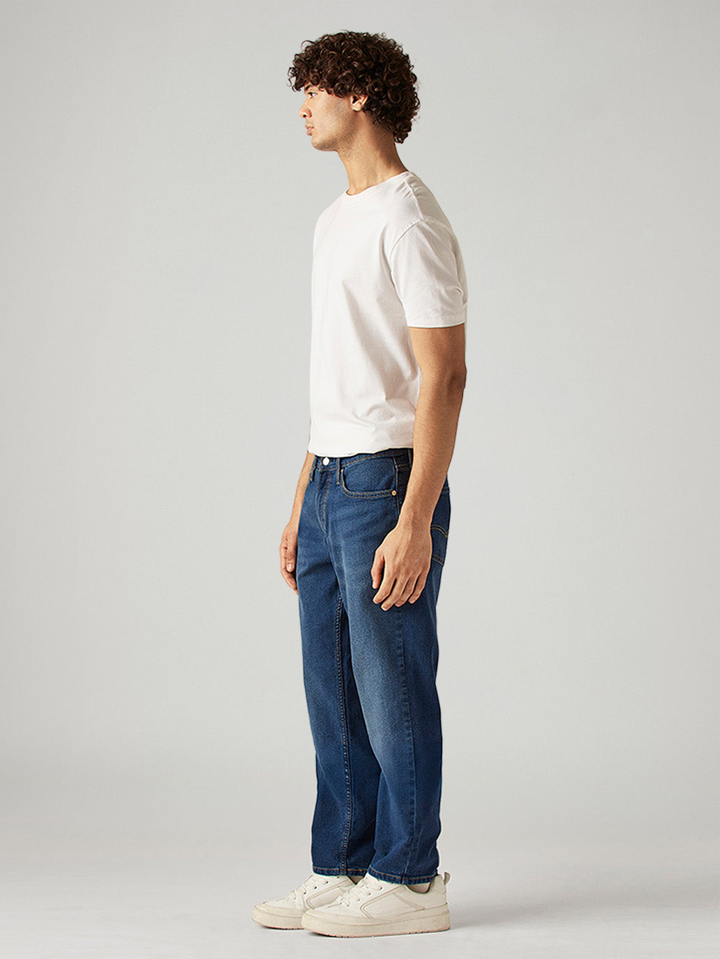 Men's 541 Blue Athletic Tapered Fit Mid Rise Tinted Jeans - Side View