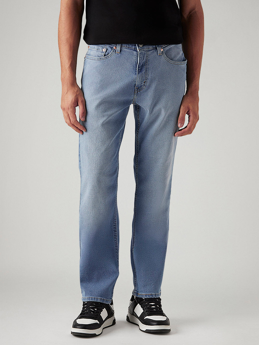 Men's 541 Light Blue Athletic Tapered Fit Mid Rise Jeans - Front View