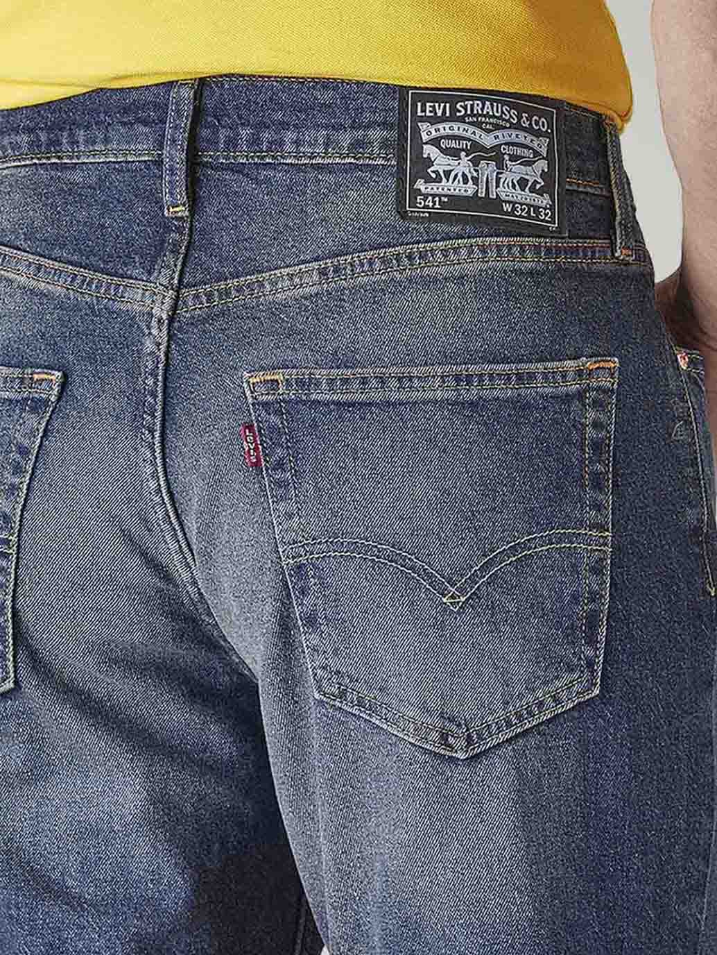 Men's 541 Med Indigo Athletic Tapered Fit Mid Rise Jeans - 20 View