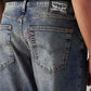 Men's Tinted 541 Blue Athletic Tapered Fit Mid Rise Jeans - Detail View