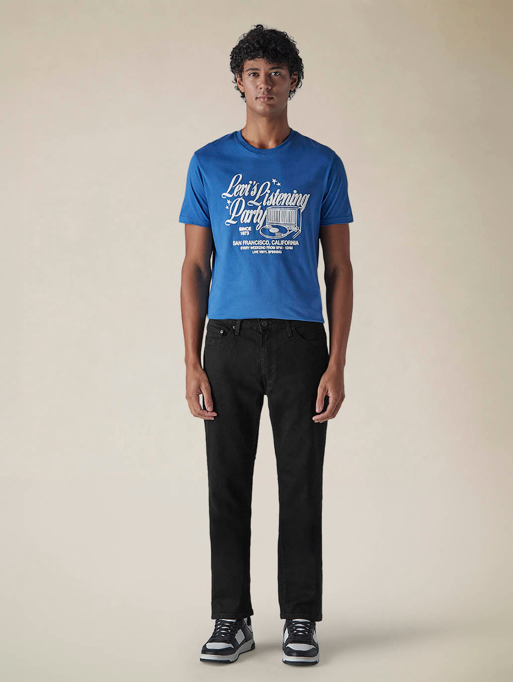 Mens 541 Mid Rise Athletic Tapered Fit Cotton Stretch Blend Jeans - Front View