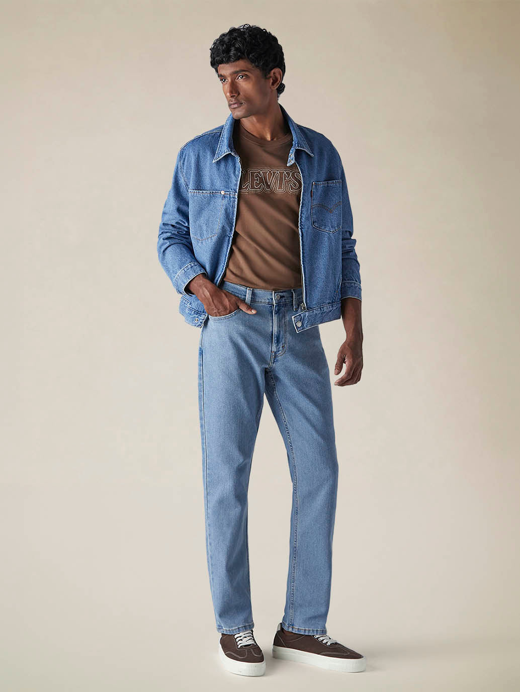 Mens 541 Mid Rise Athletic Tapered Fit Cotton Stretch Blend Jeans - Styleshot View
