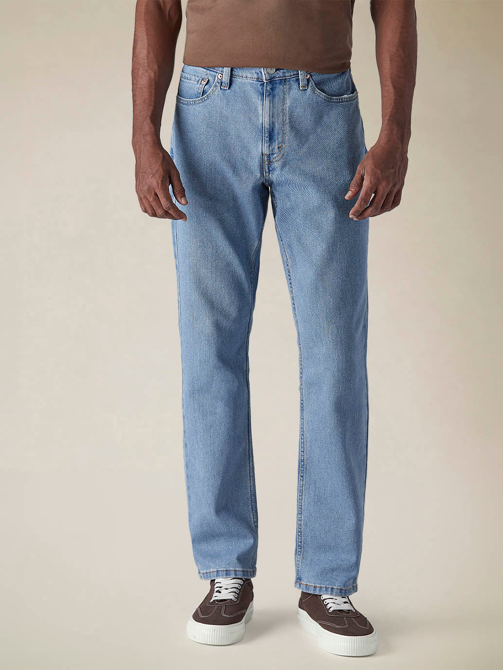 Mens 541 Mid Rise Athletic Tapered Fit Cotton Stretch Blend Jeans - Front View