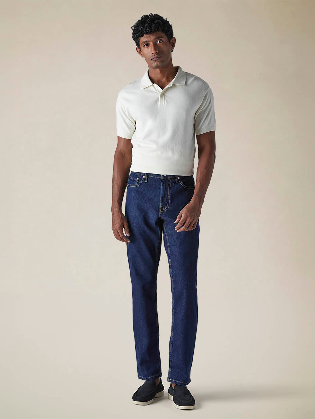 Mens 541 Mid Rise Athletic Tapered Fit Cotton Stretch Blend Jeans - Front View