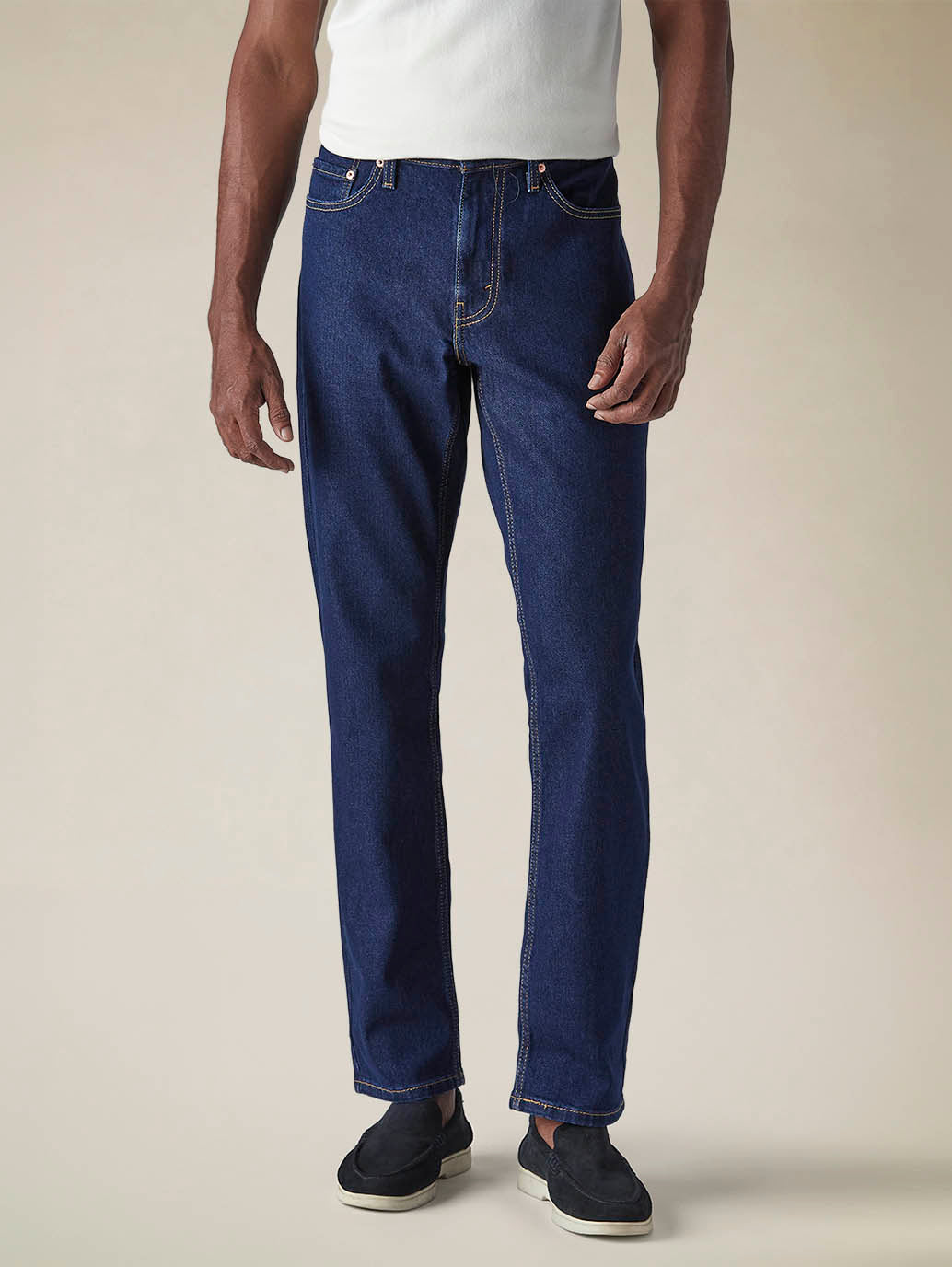 Mens 541 Mid Rise Athletic Tapered Fit Cotton Stretch Blend Jeans - Front View
