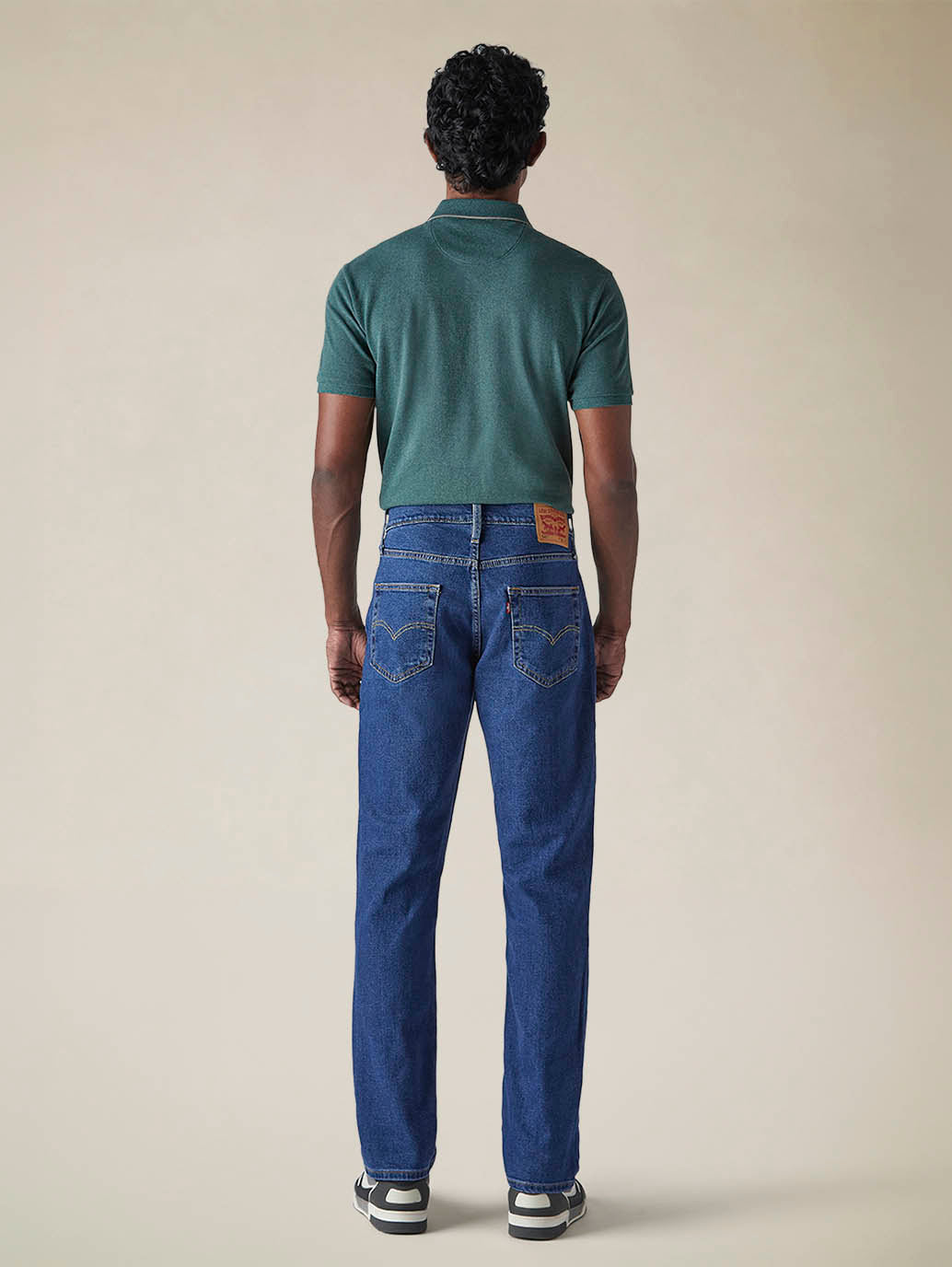 Mens 541 Mid Rise Athletic Tapered Fit Cotton Stretch Blend Jeans - Back View