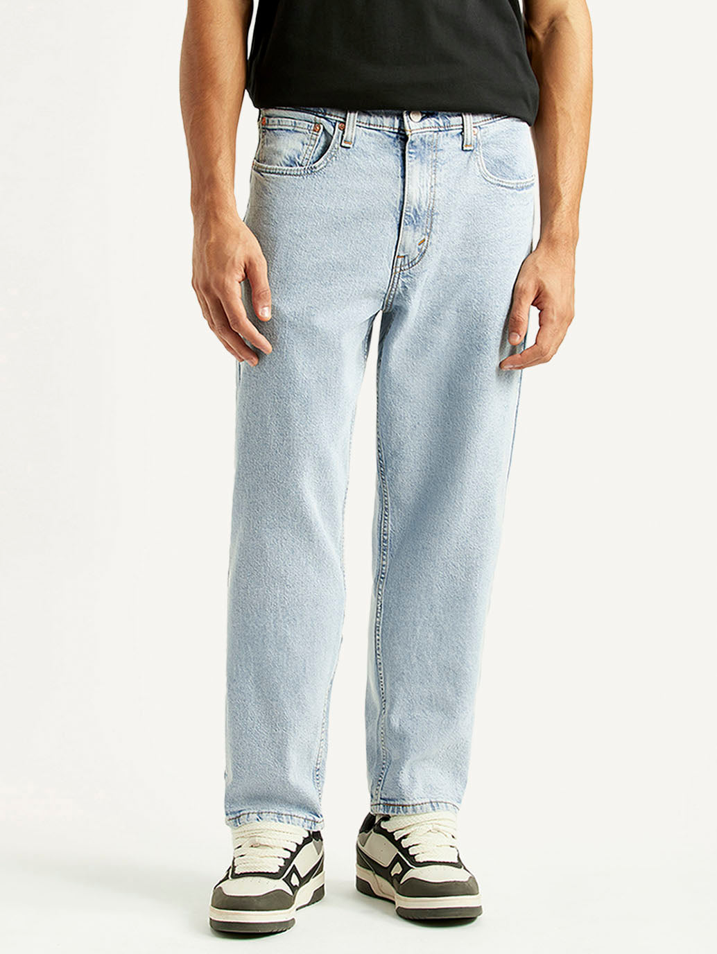 Men's 568 Light Indigo Loose Fit Mid Rise Jeans - Front View