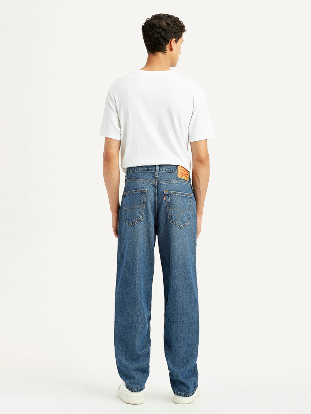 Men's 568 Med Indigo Loose Fit Mid Rise Jeans - Back View