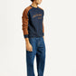 Men's 568 Med Indigo Loose Fit Mid Rise Jeans - Side View