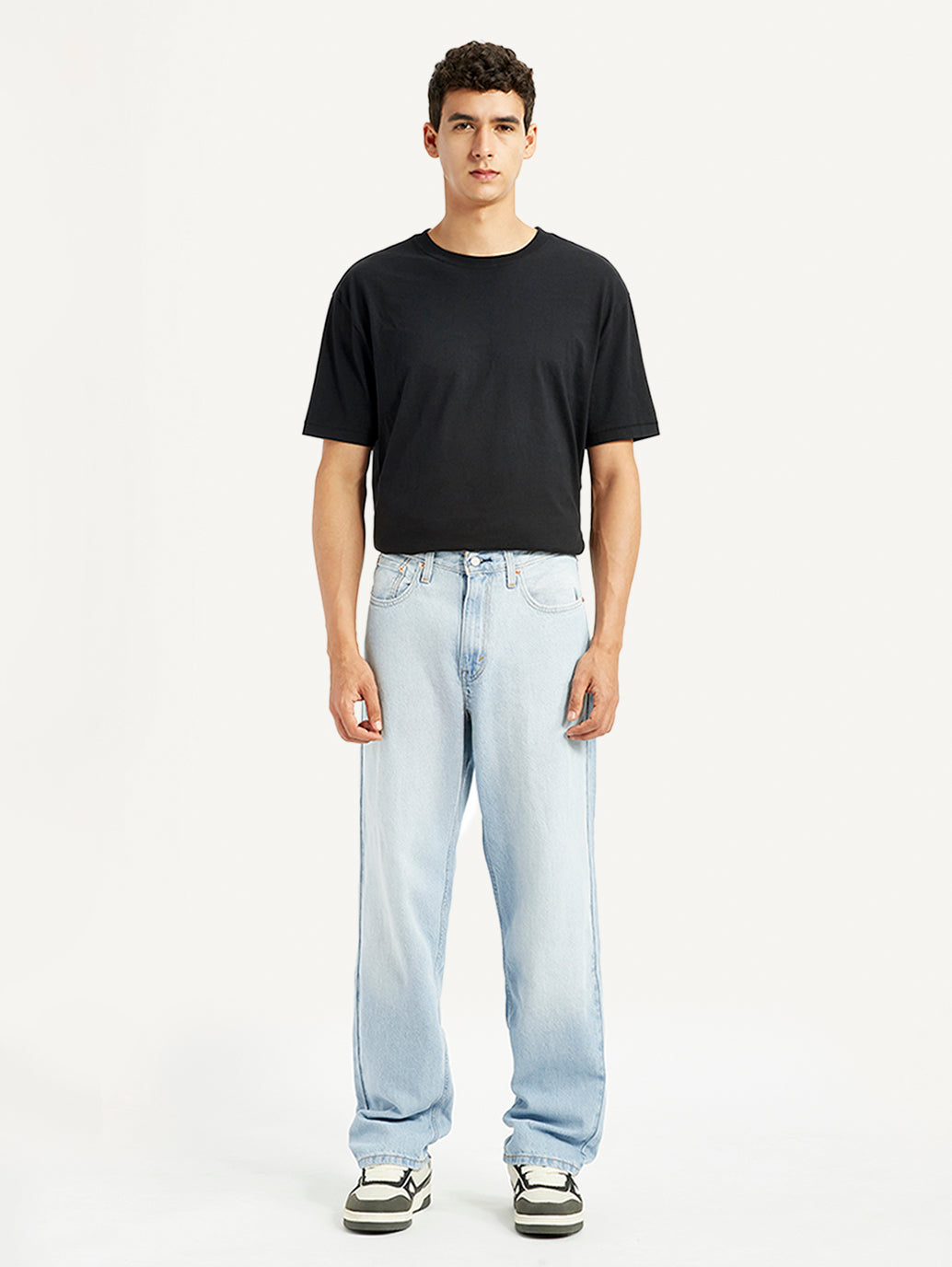 Men's 568 Light Indigo Loose Fit Mid Rise Jeans - Front View