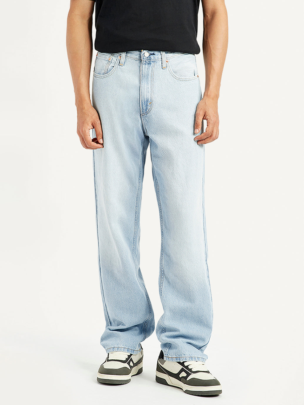 Men's 568 Light Indigo Loose Fit Mid Rise Jeans - Front View