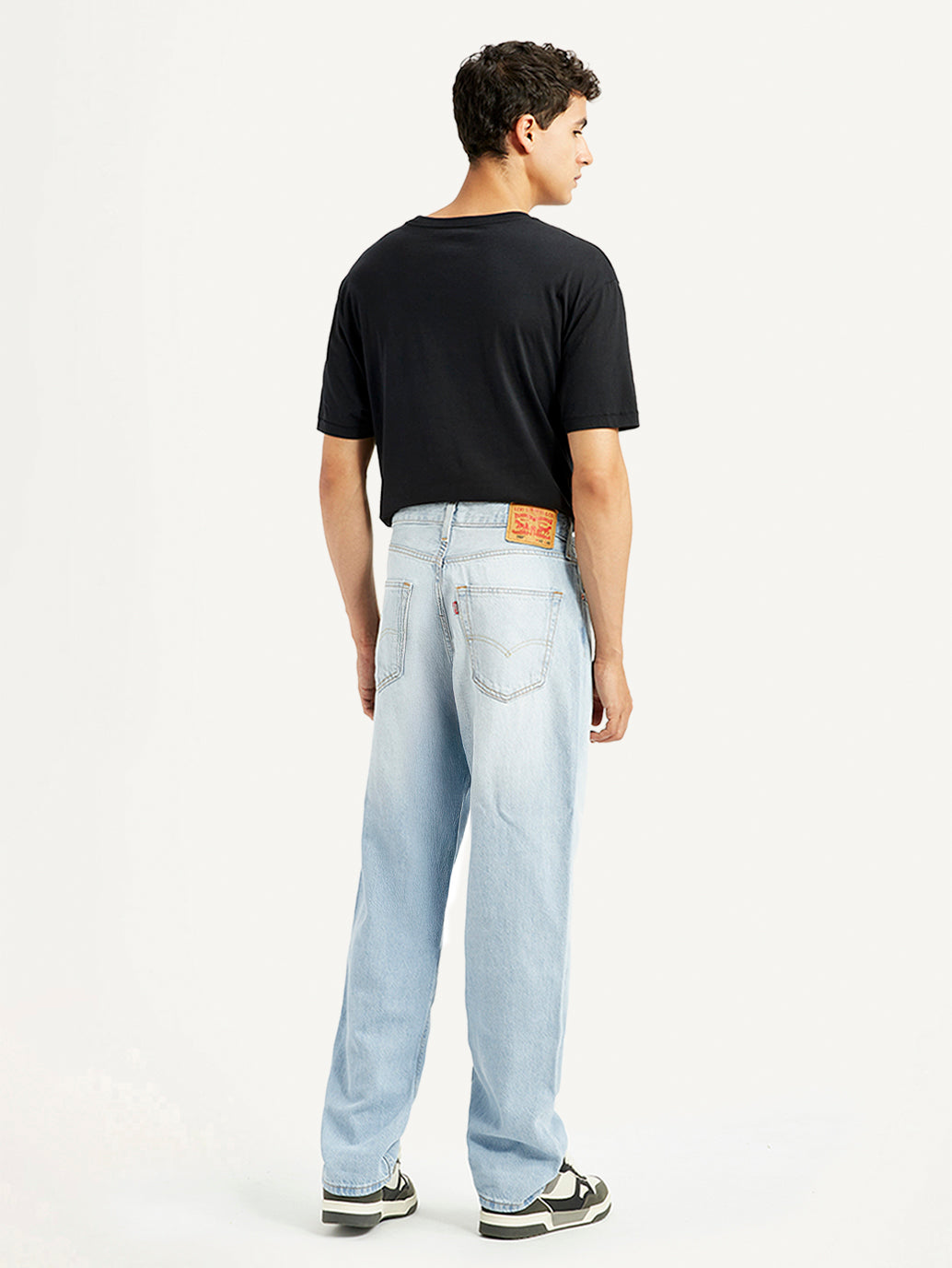 Men's 568 Light Indigo Loose Fit Mid Rise Jeans - Back View