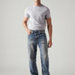 Men's 568 Blue Loose Fit Mid Rise Jeans - Front View