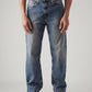 Men's 568 Blue Loose Fit Mid Rise Jeans - Front View