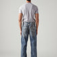 Men's 568 Blue Loose Fit Mid Rise Jeans - Back View