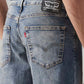 Men's 568 Blue Loose Fit Mid Rise Jeans - Detail View
