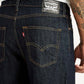 Men's 568 Navy Loose Fit Mid Rise Jeans - Detail View