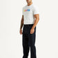 Men's 568 Navy Loose Fit Mid Rise Jeans - Side View