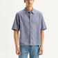 Men's Checkered Blue Boxy Shirt - Styleshot View