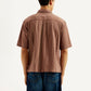 Men's Gingham Print Loose Fit Shirt - Back View