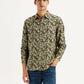Men's Green Printed Slim Fit Shirt - Styleshot View