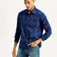 Men's Abstract Print Slim Fit Shirt - Side View