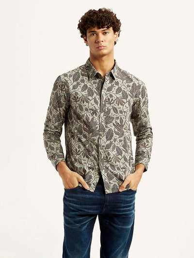 levi's Men's Printed Khaki Slim Fit Shirt-picture-21