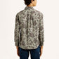 Men's Printed Khaki Slim Fit Shirt - Back View