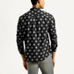 Men's Geometric Print Slim Fit Shirt - Back View