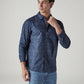 Men's Printed Slim Fit Poplin Shirt - Styleshot View