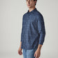 Men's Printed Slim Fit Poplin Shirt - Side View