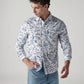 Men's Floral Slim Fit Poplin Shirt - Styleshot View