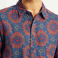 Men's Printed Multicolor Slim Fit Shirt - Detail View
