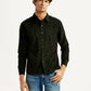 Men's Jacquard Print Slim Fit Corduroy Shirt - Front View
