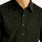 Men's Jacquard Print Slim Fit Corduroy Shirt - Detail View