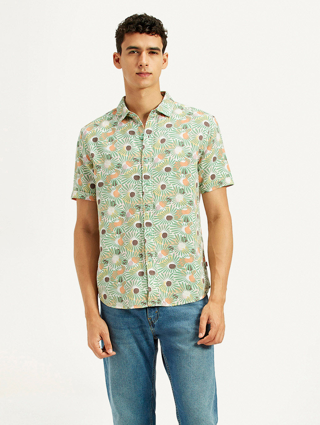 Men's Floral Slim Fit Shirt - Styleshot View