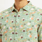 Men's Floral Slim Fit Shirt - Detail View