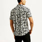 Men's Abstract Print Slim Fit Shirt - Back View