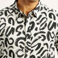 Men's Abstract Print Slim Fit Shirt - Detail View