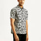 Men's Abstract Print Slim Fit Shirt - Side View