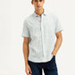 Men's Printed Slim Fit Linen Shirt - Styleshot View