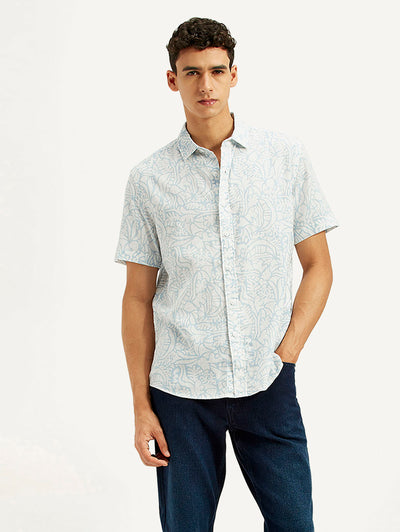 levi's Men's Printed Slim Fit Linen Shirt-picture-21