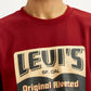 Men's Graphic Print Red Loose Fit T-shirt - Detail View