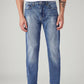 Men's 505 Blue Straight Fit Mid Rise Commuter Jeans - Front View