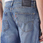 Men's 505 Blue Straight Fit Mid Rise Commuter Jeans - 20 View
