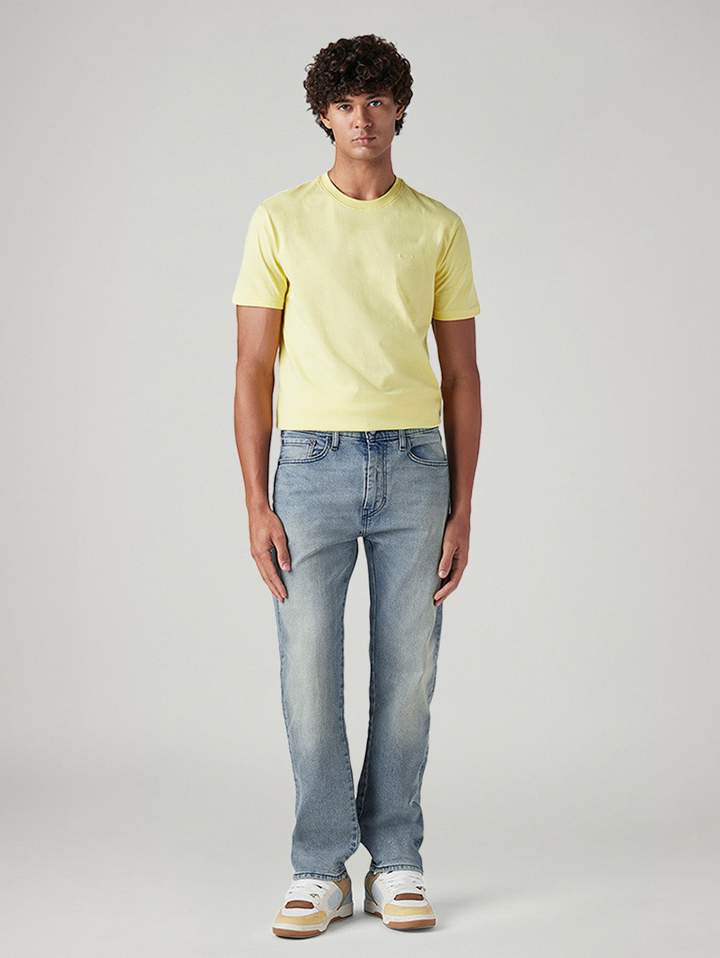 Men's 505 Light Blue Straight Fit Mid Rise Commuter Jeans - Front View